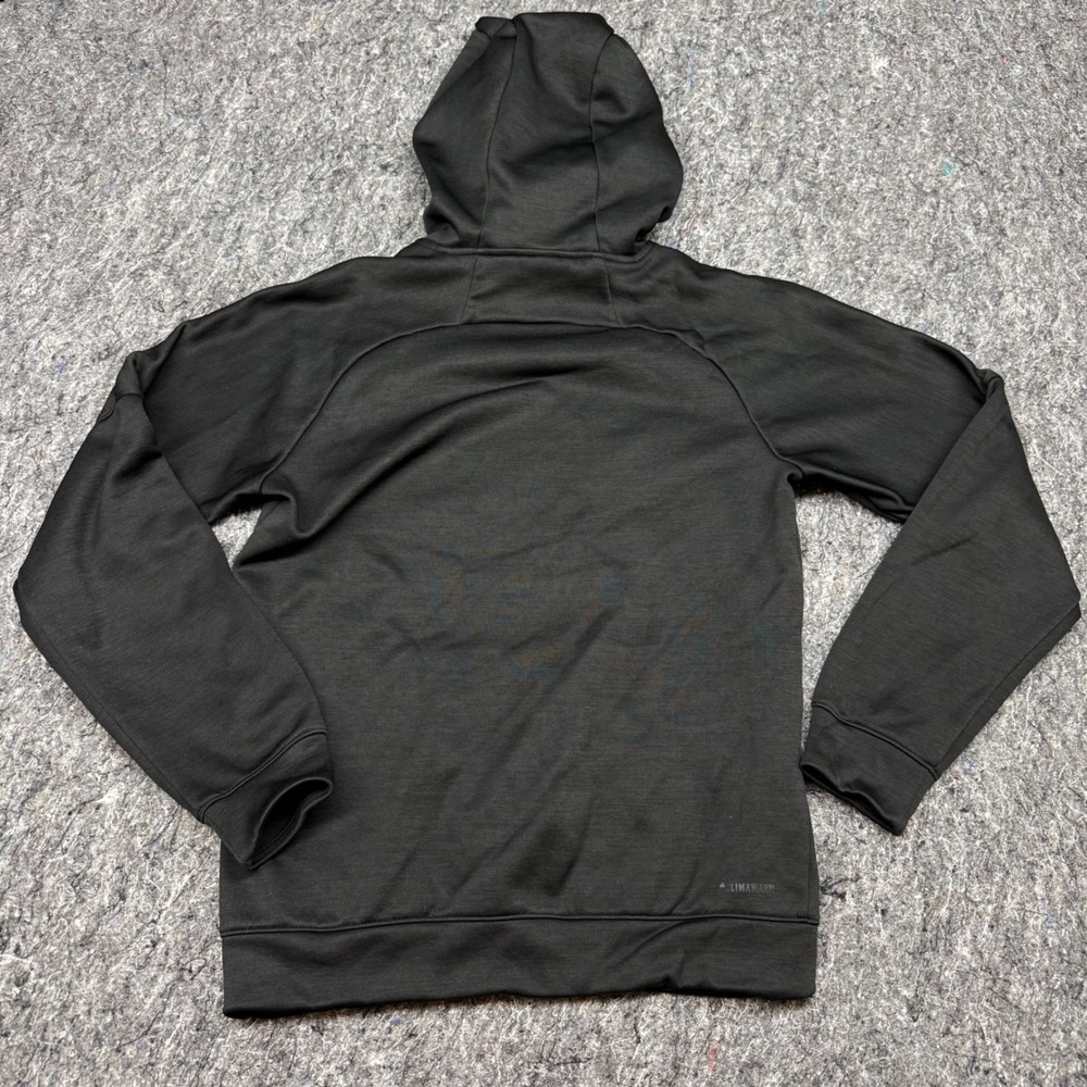 Adidas Mens Black Performance Fleece Logo‎ Hoodie Sweatshirt Small BQ8760 - Picture 9 of 10
